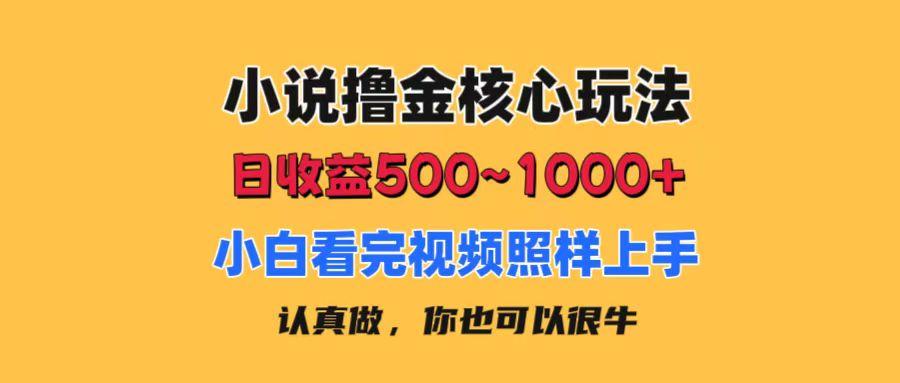 小说撸金核心玩法,日收益500-1000+,小白看完照样上手,0成本有手就行-冒泡网