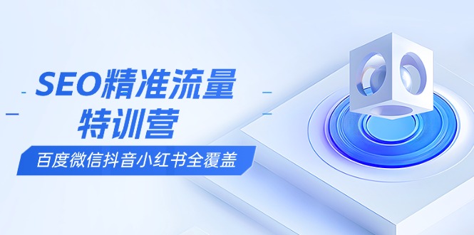 SEO精准流量特训营,百度微信抖音小红书全覆盖,带你搞懂搜索优化核心技巧-冒泡网