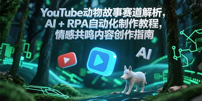 YouTube动物故事赛道解析,AI+RPA自动化制作教程,情感共鸣内容创作指南-冒泡网