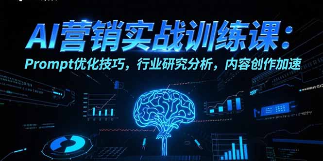 AI营销实战训练课:Prompt优化技巧,行业研究分析,内容创作加速-冒泡网