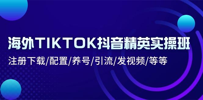 海外TIKTOK抖音精英实操班:注册下载/配置/养号/引流/发视频/等等-冒泡网