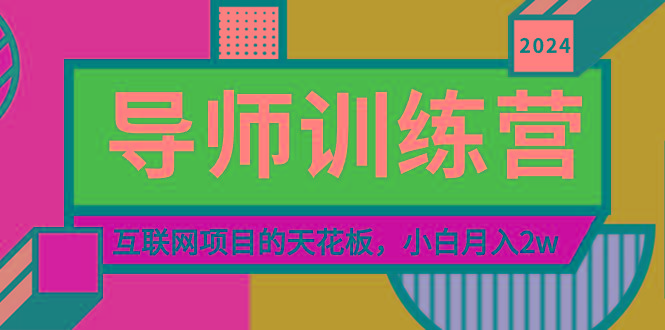 《导师训练营》精准粉丝引流的天花板,小白月入2w-冒泡网