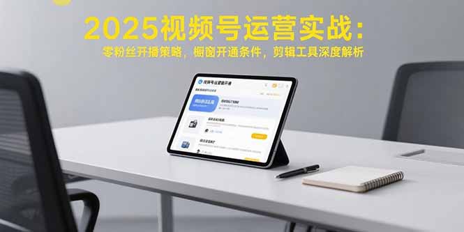 2025视频号运营实战:零粉丝开播策略,橱窗开通条件,剪辑工具深度解析-冒泡网