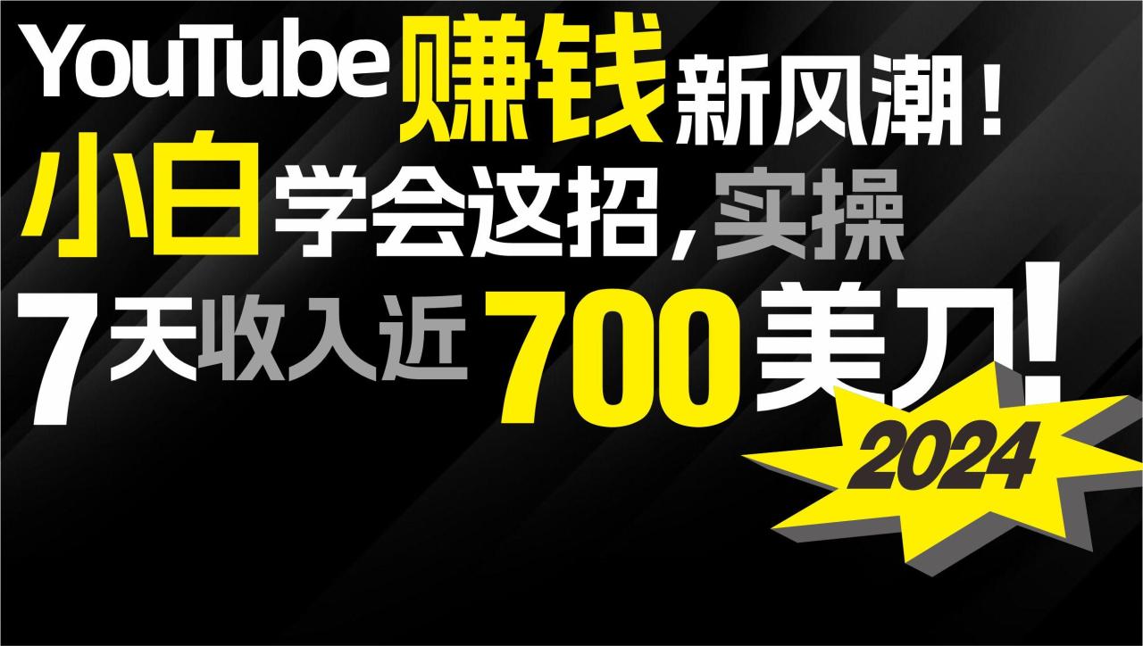 (9647期) YouTube赚钱新风潮！小白学会这招，7天收入近7百美金！-冒泡网