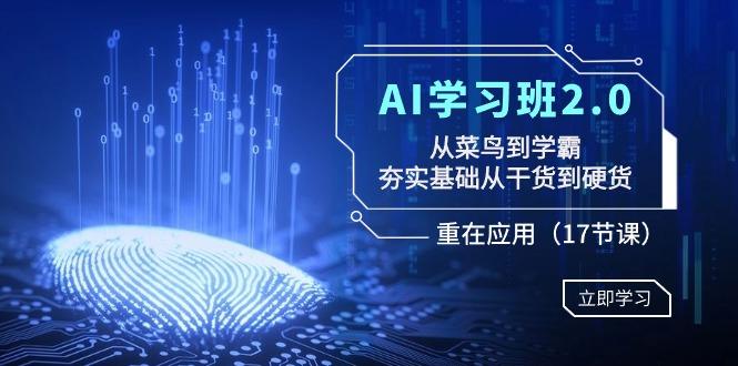 AI学习班2.0:从菜鸟到学霸,夯实基础从干货到硬货,重在应用(17节课)-冒泡网