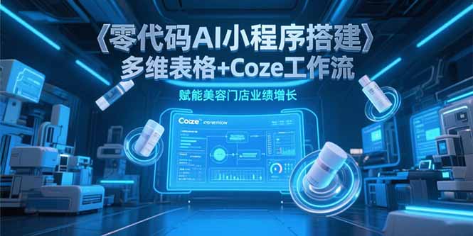 零代码AI小程序搭建,多维表格+Coze工作流,赋能美容门店业绩增长-冒泡网