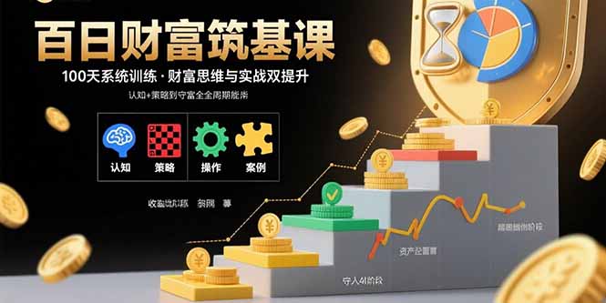 百日财富筑基课:认知+策略+实操+案例拆解 实现从创富到守富全周期能力-冒泡网