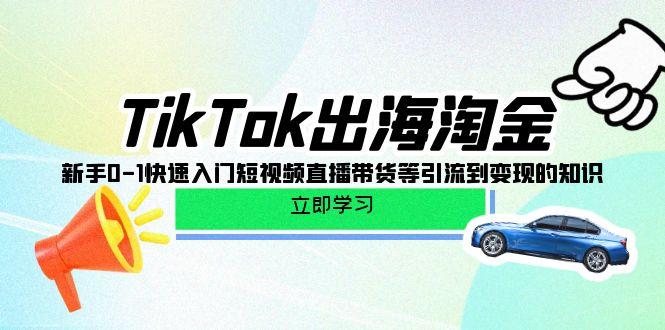 (10035期)TikTok-出海淘金,新手0-1快速入门短视频直播带货等引流到变现的知识-冒泡网