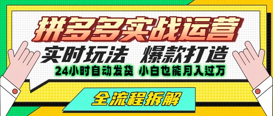 拼多多最新实战运营高投产:长久稳定项目,单店利润一天三位数-冒泡网