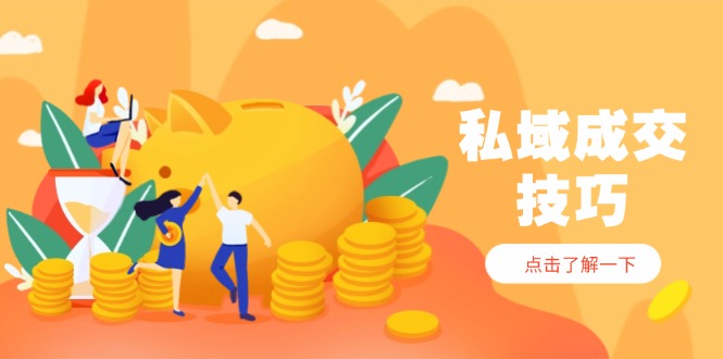 私域成交技巧,帮你从入门到精通,破解四大痛点,快速变现,轻松收钱-冒泡网