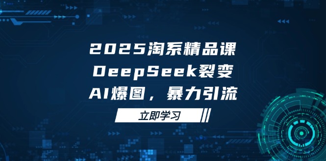 2025 淘系精品课,DeepSeek 裂变,AI 爆图,暴力引流-冒泡网