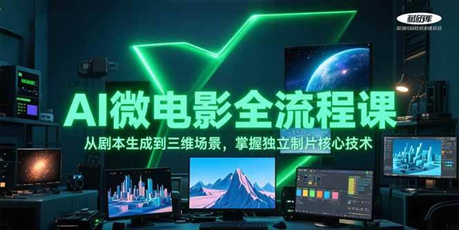 AI微电影全流程课,从剧本生成到三维场景,掌握独立制片核心技术-冒泡网