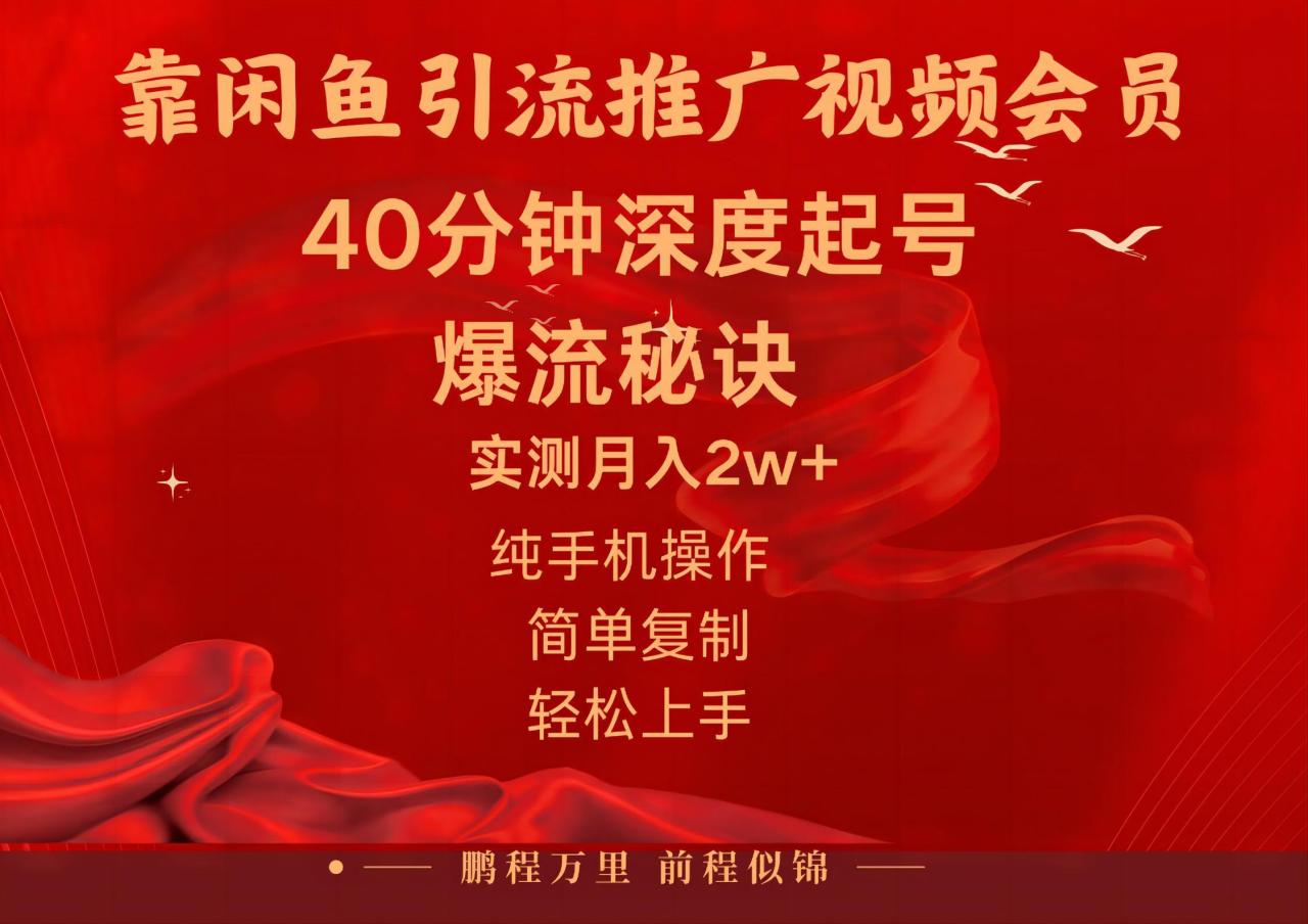 闲鱼暴力引流推广视频会员,能做到日入2W+,操作简单-冒泡网