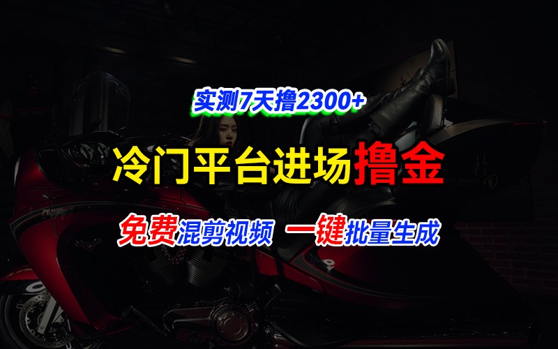 全新冷门平台vivo视频，快速免费进场搞米，通过混剪视频一键批量生成，实测7天撸2300+-冒泡网