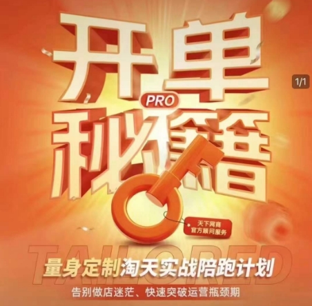 淘宝开单秘籍PRO,量身定制淘天实战陪跑计划,告别做店迷茫、快速突破运营瓶颈期(更新)-冒泡网