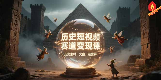 历史短视频赛道变现课,百集素材库应用,文案剪辑技巧,账号运营全案-冒泡网