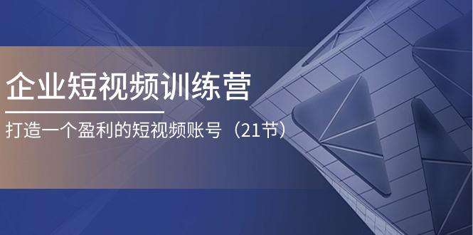 企业短视频训练营：打造一个盈利的短视频账号(21节-冒泡网