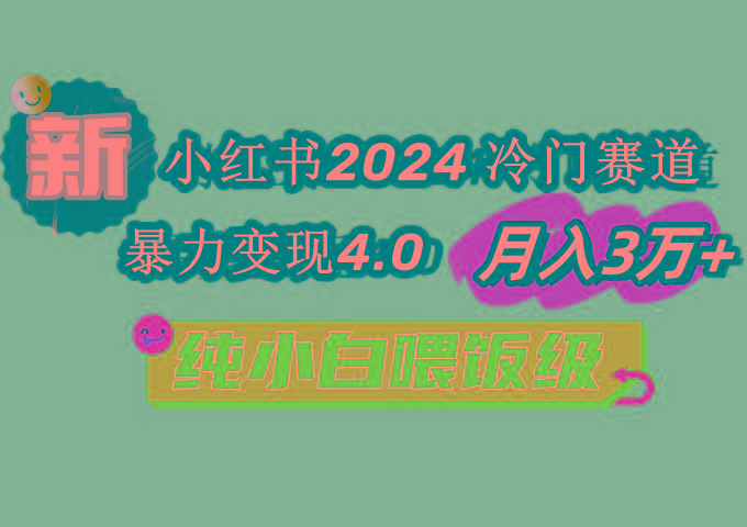 小红书冷门赛道 月入3万+ 暴力变现4.0 纯小白喂饭级-冒泡网