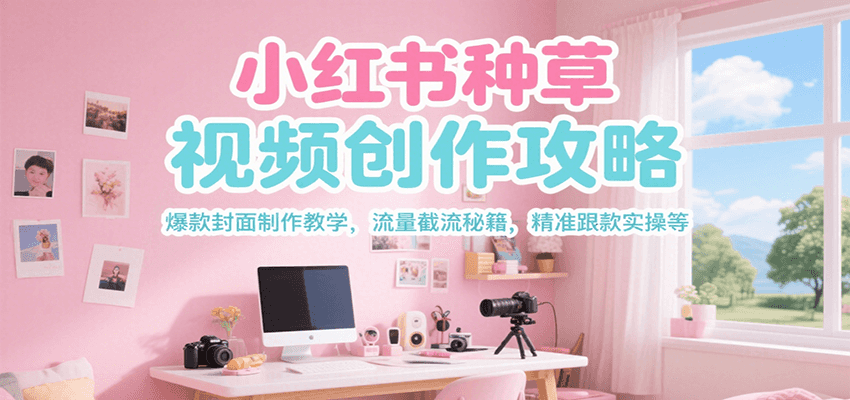 小红书种草视频创作攻略,爆款封面制作教学 ,流量截流秘籍 ,精准跟款实操等-冒泡网
