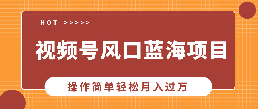 视频号风口蓝海项目,中老年人的流量密码,操作简单轻松月入过万-冒泡网