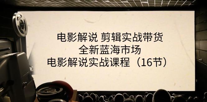 电影解说 剪辑实战带货全新蓝海市场,电影解说实战课程(16节-冒泡网