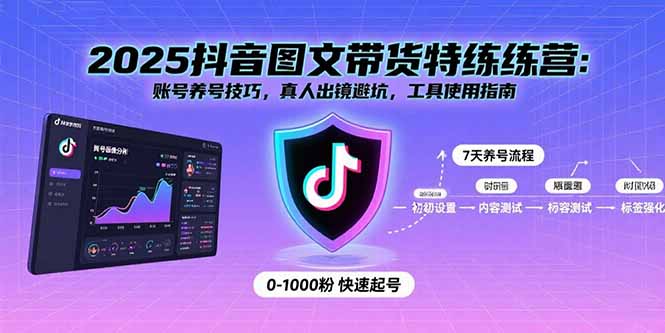 2025抖音图文带货特练营:账号养号技巧,真人出镜避坑,工具使用指南-冒泡网
