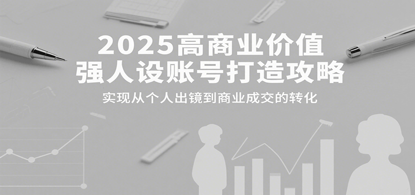 2025高商业价值强人设账号打造攻略,实现从个人出镜到商业成交的转化-冒泡网