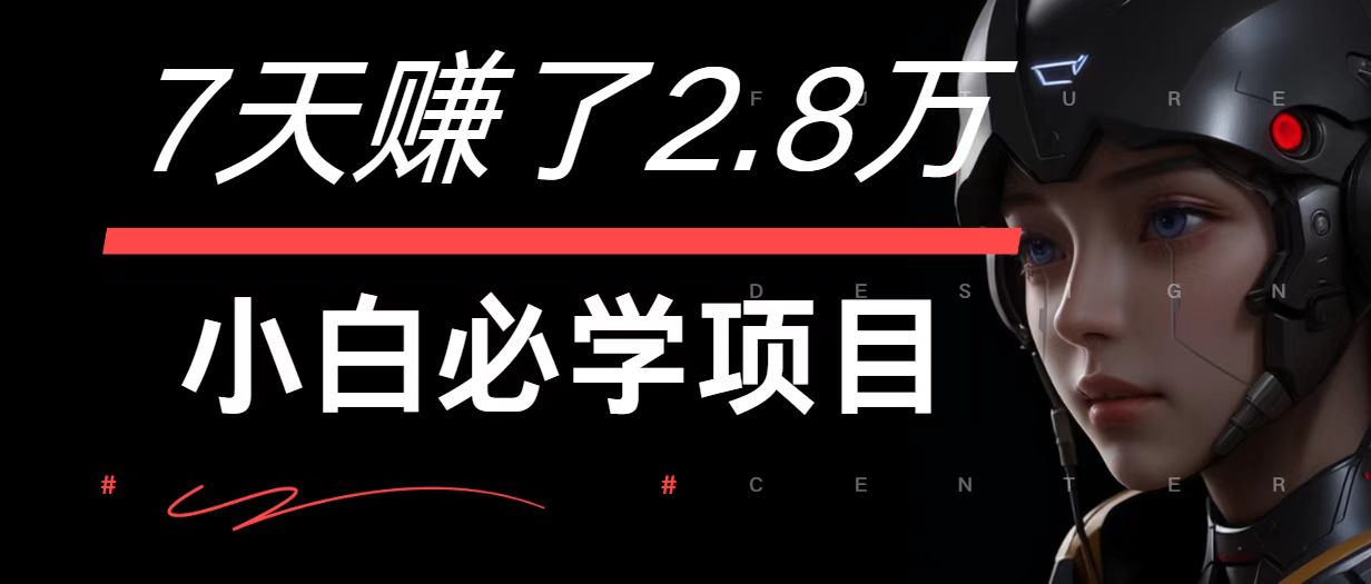 7天赚了2.8万!每单利润最少500+,轻松月入7万+小白有手就行-冒泡网