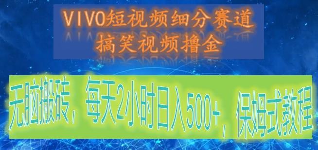 VIVO短视频细分赛道，搞笑视频撸金，无脑搬砖，每天2小时日入500+，保姆式教程-冒泡网