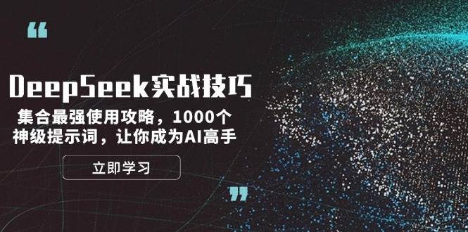 DeepSeek实战技巧:集合最强使用攻略,1000个神级提示词,让你成为AI高手-冒泡网