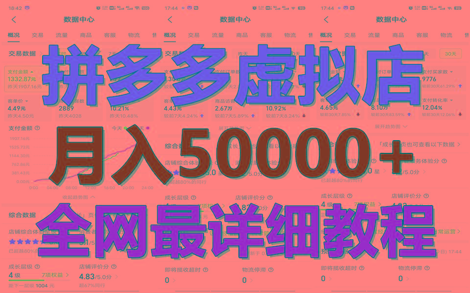 拼多多虚拟电商训练营月入50000+你也行,暴利稳定长久,副业首选-冒泡网