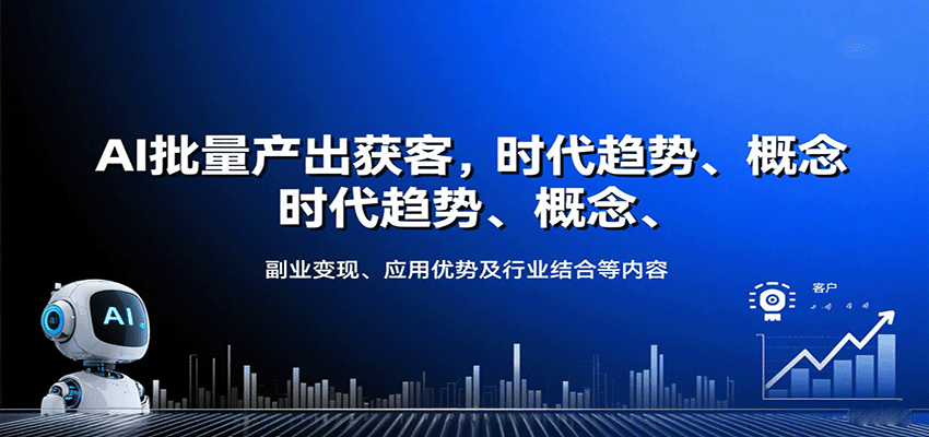 AI批量产出获客,时代趋势、概念、副业变现、应用优势及行业结合等内容-冒泡网