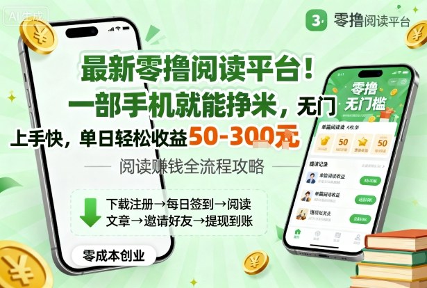 最新零撸阅读平台!一部手机就能挣米,无门槛上手快,单日轻松收益50-3张【揭秘】-冒泡网
