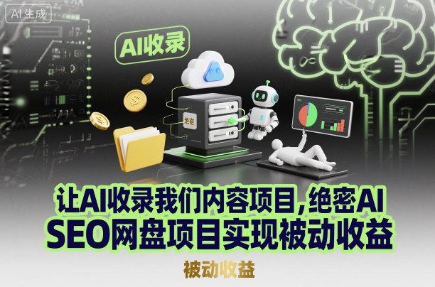 让AI收录我们内容项目，绝密AI SEO网盘项目实现被动收益-冒泡网