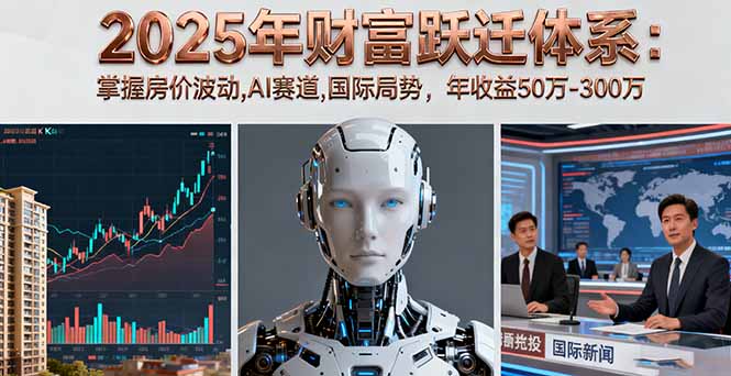 2025年财富跃迁体系：掌握房价波动,AI赛道,国际局势，年收益50万-300万-冒泡网
