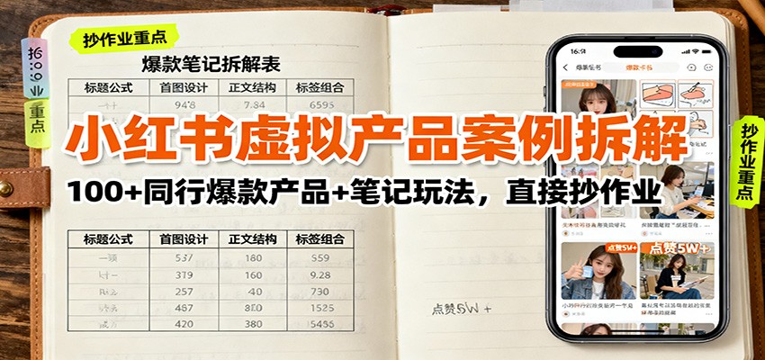 小红书虚拟产品案例拆解：100+同行爆款产品+笔记玩法，直接抄作业-冒泡网