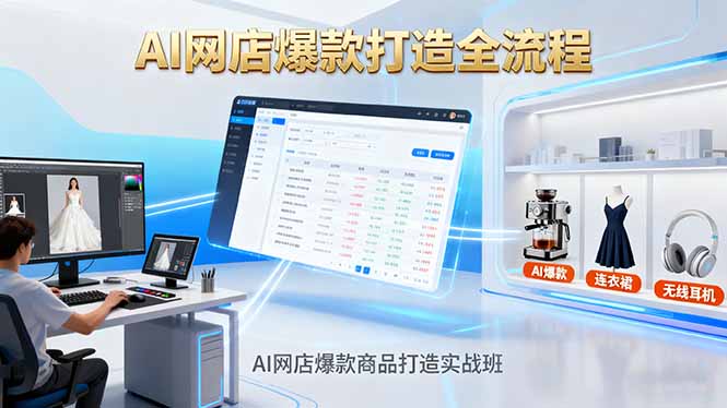 AI网店爆款商品打造实战班:AI技术实现商品图智能处理,快速搭建AI网店-冒泡网
