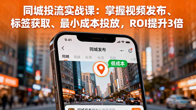 同城投流实战课:掌握视频发布、标签获取、最小成本投放,ROI提升3倍-冒泡网
