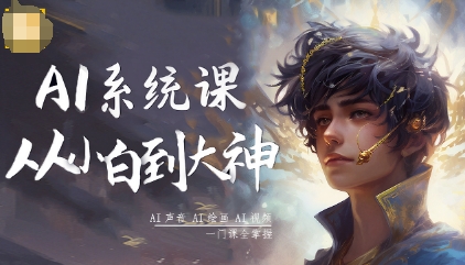 AI系统课程,从小白到大神系统学AI,AI声音-AI绘画-AI视频一门课全掌握-冒泡网