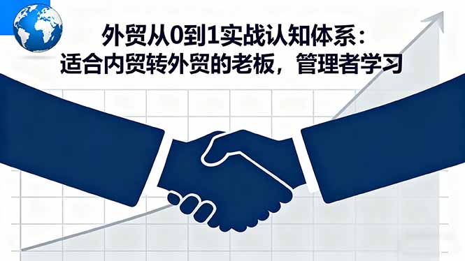 外贸从0到1实战认知体系:适合内贸转外贸的老板,管理者学习-冒泡网