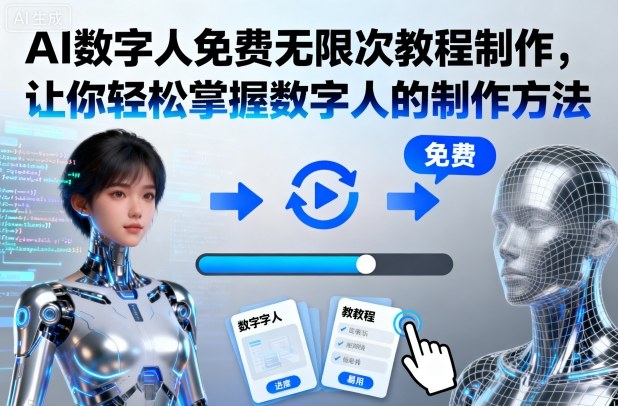 AI数字人免费无限次教程制作,让你轻松掌握数字人的制作方法-冒泡网