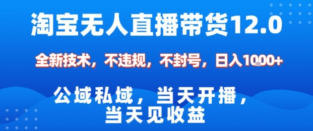淘宝无人直播12.0，公域私域技术，不封号，不违规布局双十一流量风口，日入1k（独家技术）【揭秘】-冒泡网