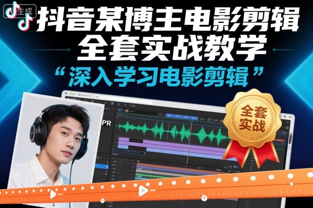 抖音某博主电影剪辑全套实战教学，深入学习电影剪辑-冒泡网