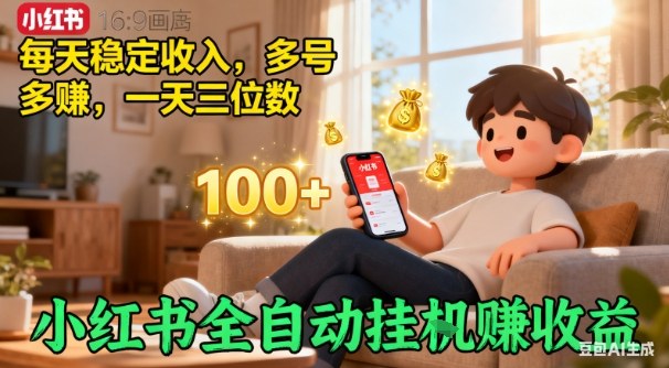 小红书自动挂G賺收益,每天稳定收入,多号多賺,一天三位数【揭秘】-冒泡网