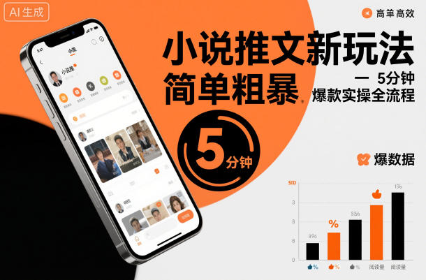 小说推文新玩法，简单粗爆，5分种一个爆款实操全流程-冒泡网