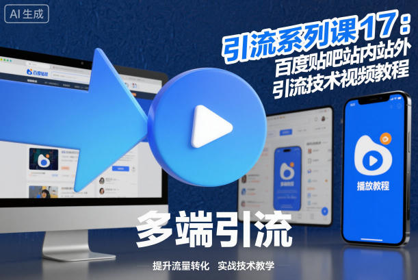 引流系列课17:百度贴吧站内站外引流技术视频教程-冒泡网