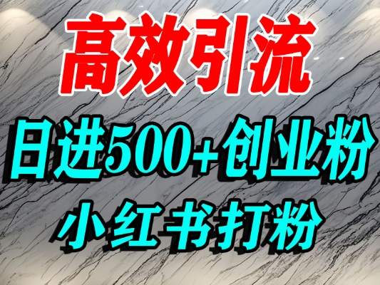 怎么打创业粉?小红书预算3000项目推荐引流精准创业粉,单人操作日引500+精准创业粉-冒泡网