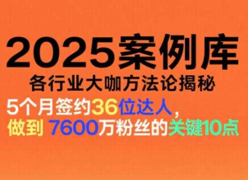 2025案例库,收录各行业大咖的方法论,各行业大咖方法论揭秘-冒泡网