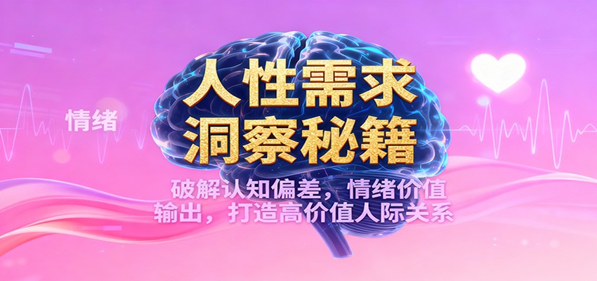 人性需求洞察秘籍，破解认知偏差，情绪价值输出，打造高价值人际关系-冒泡网