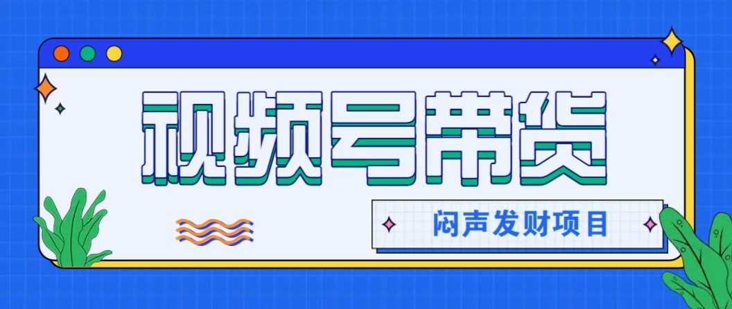 微信视频号带货项目，轻松日赚赚2000+，这个挣钱入口很多伙伴都在闷声发财-冒泡网